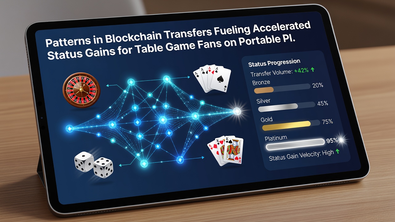 Mobile table game interface displaying real-time blockchain transfer confirmations and status meter updates